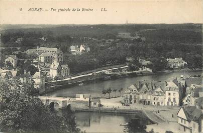 / CPA FRANCE 56 "Auray, vue générale de la rivière "