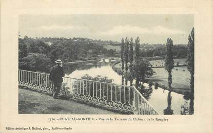 / CPA FRANCE 53 "Château Gontier, vue de la Terrasse du château de la Rongère"