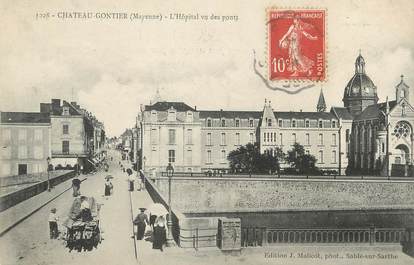 / CPA FRANCE 53 "Château Gontier, l'hôpital vu des ponts"
