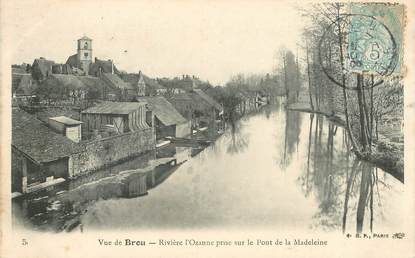 CPA FRANCE 28 "Brou, l'Ozanne prise sur le Pont de la Madeleine"