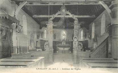 CPA FRANCE 28 "Challet, intérieur de l'Eglise"