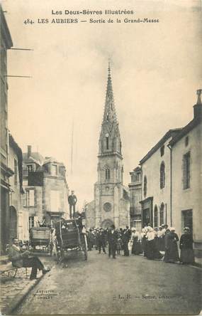 / CPA FRANCE 79 "Les Aubiers, sortie de la grande messe"