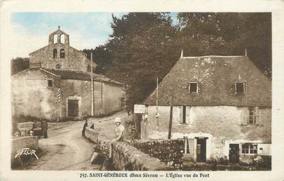 / CPA FRANCE 79 "Saint Généroux, l'église vue du pont"