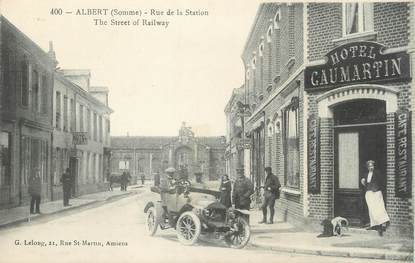 / CPA FRANCE 80 "Albert, rue de la station"