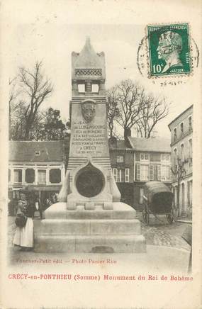 / CPA FRANCE 80 "Crécy en Ponthieu, monument du roi de Bohème"