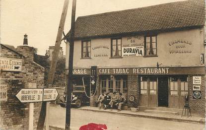 / CPA FRANCE 80 "La Chaussée Tirancourt, le café garage Mariette"