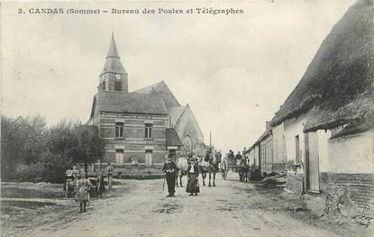 / CPA FRANCE 80 "Candas, bureau des postes et télégraphes"