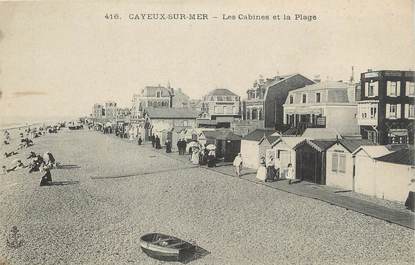 / CPA FRANCE 80 "Cayeux sur Mer, les cabines et la plage"
