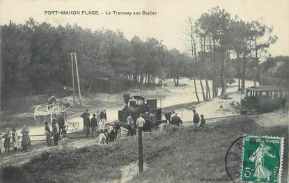 / CPA FRANCE 80 "Fort Mahon plage, le tramway aux sapins"