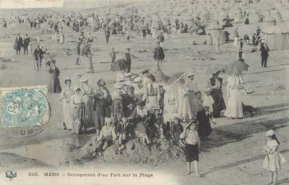 / CPA FRANCE 80 "Mers, occupation d'un fort sur la plage"