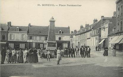 / CPA FRANCE 80 "Moreuil, place Parmentier"