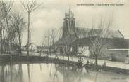 80 Somme / CPA FRANCE 80 "Saint Fuscien, la mare et l'église"