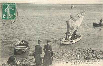 / CPA FRANCE 80 "Saint Valéry sur Somme, le passeur à marée basse"