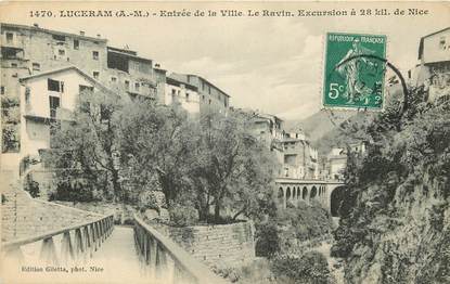 CPA FRANCE 06 "Lucéram, entrée de la ville, Le Ravin"