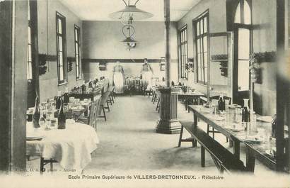 / CPA FRANCE 80 "Villers Bretonneux, école primaire, réfectoire"