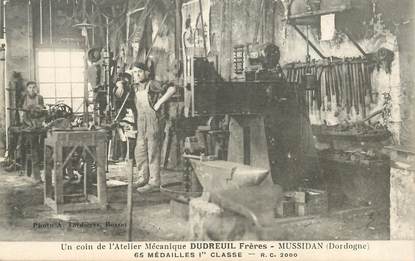 CPA FRANCE 24 "Mussidan, Un coin de l'atelier mécanique DuDreuil Frères"