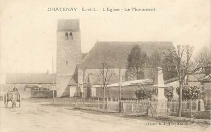 CPA FRANCE 28 "Chatenay, l'Eglise et le monument"