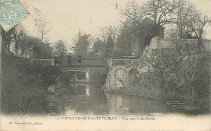 CPA FRANCE 28 "Chateauneuf en Thymerais, une vue sur les Fossés "