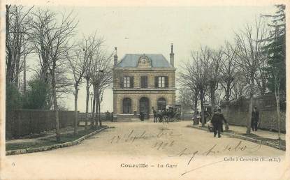 CPA FRANCE 28 "Courville, la gare"