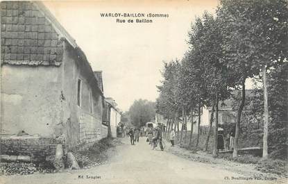 / CPA FRANCE 80 "Warloy Baillon, rue de Baillon"