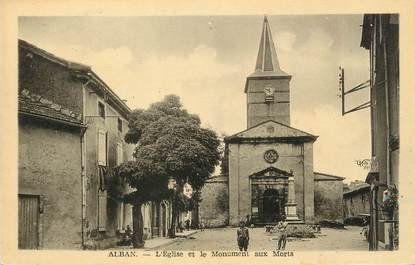 / CPA FRANCE 81 "Alban, l'église et le monument aux morts"