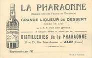 81 Tarn / CPA FRANCE 81 "Albi, la Pharaonne" / LIQUEUR / CARTE PUBLICITAIRE