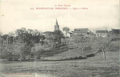 / CPA FRANCE 81 "Bourgnounac Mirandol, église et mairie"