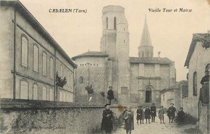 / CPA FRANCE 81 "Cadalen, vieille tour et mairie"