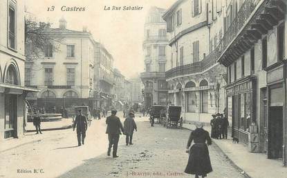 / CPA FRANCE 81 "Castres, la rue Sabatier"