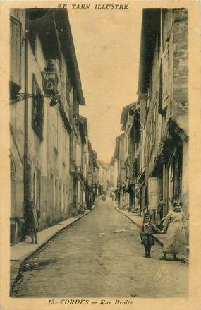 / CPA FRANCE 81 "Cordes, rue droite"