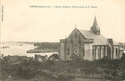 CPA FRANCE 37 "Candes, Eglise Saint Martin, Embouchure de la Vienne"