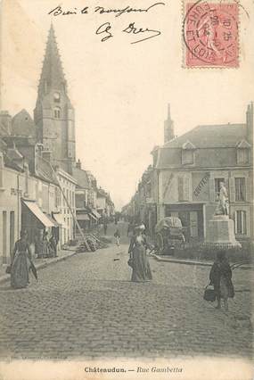  CPA FRANCE 28 "Châteaudun, la Rue Gambetta "