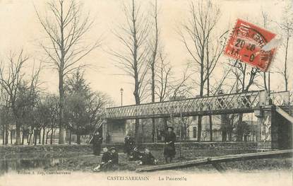 / CPA FRANCE 82 "Castelsarrasin, la passerelle"