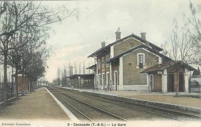 / CPA FRANCE 82 "Caussade, la gare"