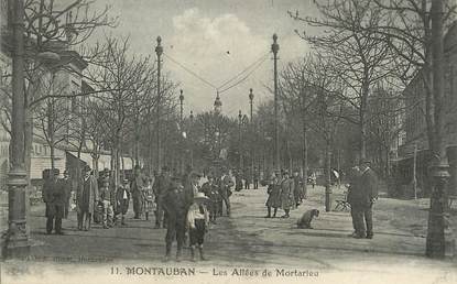 / CPA FRANCE 82 "Montauban, les allées de Mortarieu"