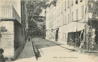 / CPA FRANCE 83 "Aups,  rue de la république"