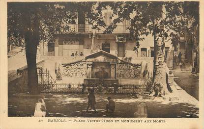 / CPA FRANCE 83 "Barjols, place Victor Hugo et monument aux morts"