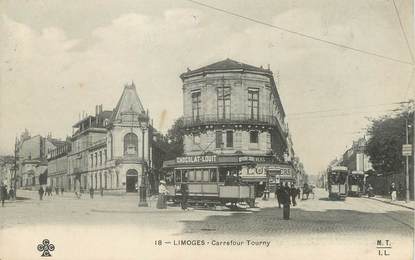 / CPA FRANCE 87 "Limoges, carrefour Tourny " /  TRAMWAY