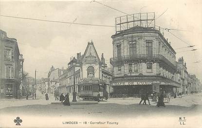 / CPA FRANCE 87 "Limoges, carrefour Tourny" /  TRAMWAY 