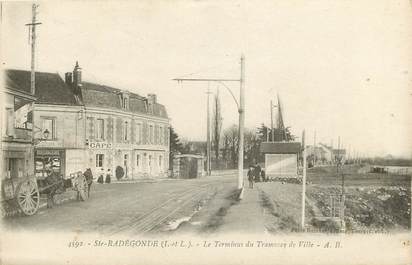 CPA FRANCE 37 "Sainte Radégonde, le terminus du Tramway de ville"