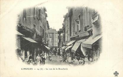 / CPA FRANCE 87 "Limoges, la rue de la Boucherie"
