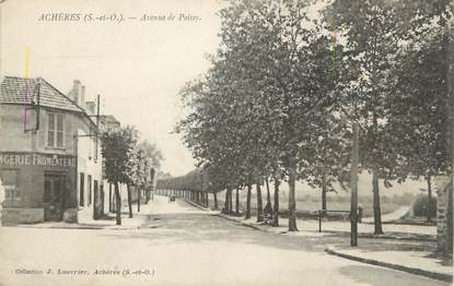 / CPA FRANCE 78 "Achères, av de Poissy"