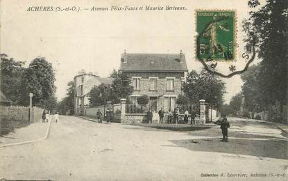 / CPA FRANCE 78 "Achères, avenues Félix Faure et Maurice Berteaux"