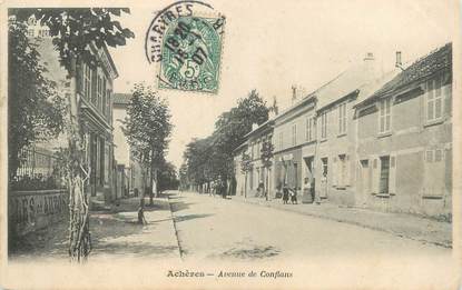 / CPA FRANCE 78 "Achères, av de Conflans"
