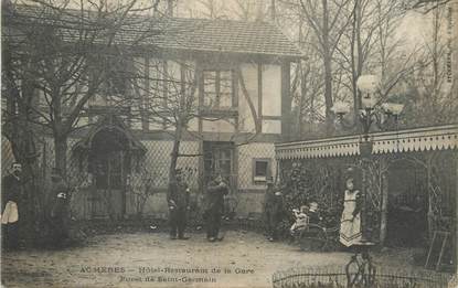 / CPA FRANCE 78 "Achères, hôtel restaurant de la gare "