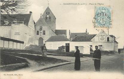 / CPA FRANCE 78 "Bazainville, place de l'église"