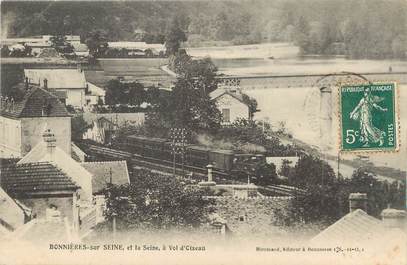 / CPA FRANCE 78 "Bonnières sur Seine et la Seine à vol d'Oiseau"