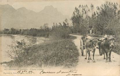 CPA FRANCE 38 "Env. de Grenoble, L'Isère à Gières"