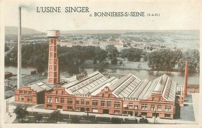 / CPA FRANCE 78 "Bonnières sur Seine, l'usine Singer"