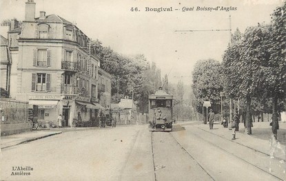 / CPA FRANCE 78 "Bougival, quai Boissy d'Anglas" / TRAMWAY